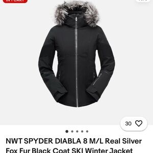 Spyder Diabla Black Ski Jacket with Hood